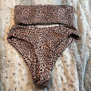 SHEIN leopard bikini